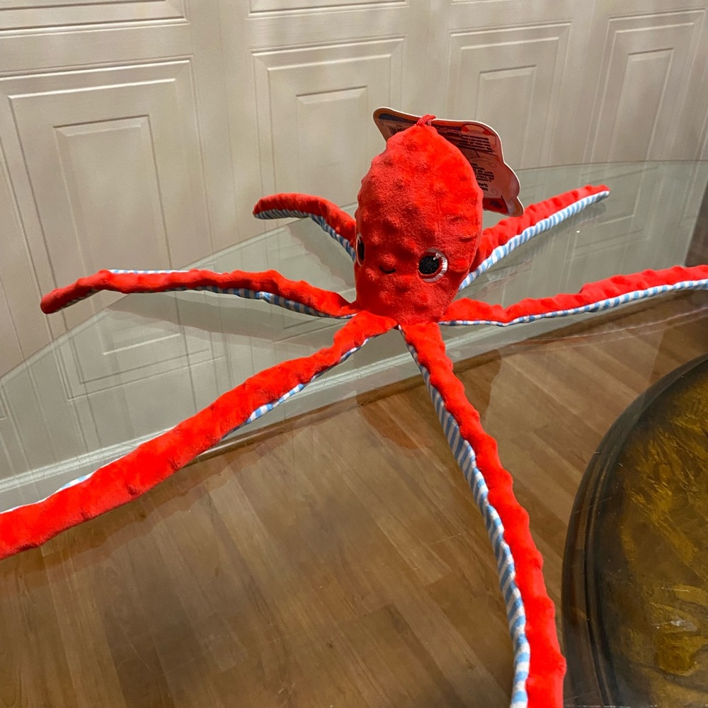 Bow Wow Pet 20” Optopus Dog Toy w/Squeaker Very Solf New